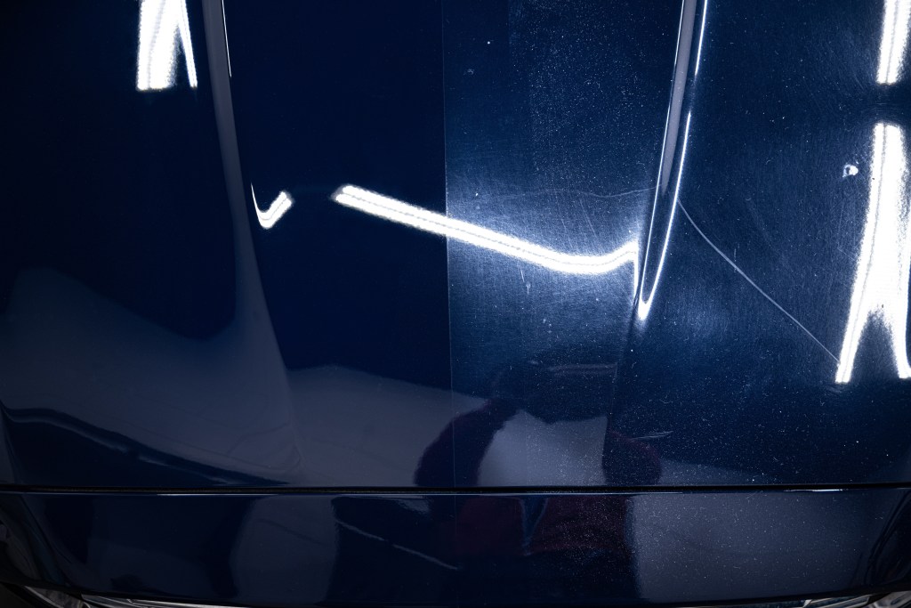 a before and after paint correction.